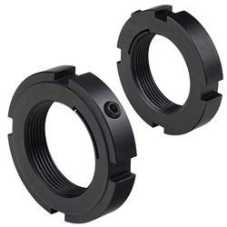 Nutmuttern MN 1804K mit integrierter Sicherung, Stahl brüniert, Produktphoto