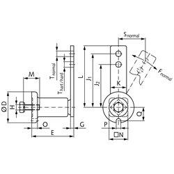 Spannelemente verzinkt und ölbeständig, Technische Zeichnung