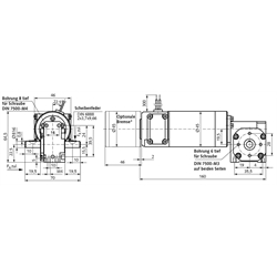 Kleingetriebe-Motor SE, Größe 2, 24 V, bis 1,1 Nm, Technische Zeichnung