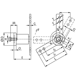 Spannelement Boomerang Größe 3 Spannkraft normal 405 N hart 506 N, Technische Zeichnung