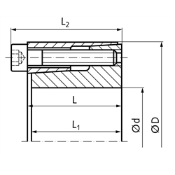 Spannsatz BAR Bohrung 80mm , Technische Zeichnung